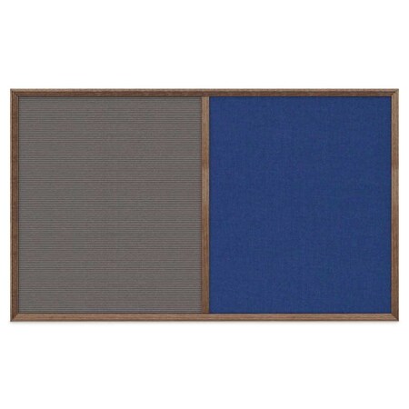 United Visual Products Slim Style Indoor Enclosed Corkboard, 18 UV501SC-BRONZE-PEARL